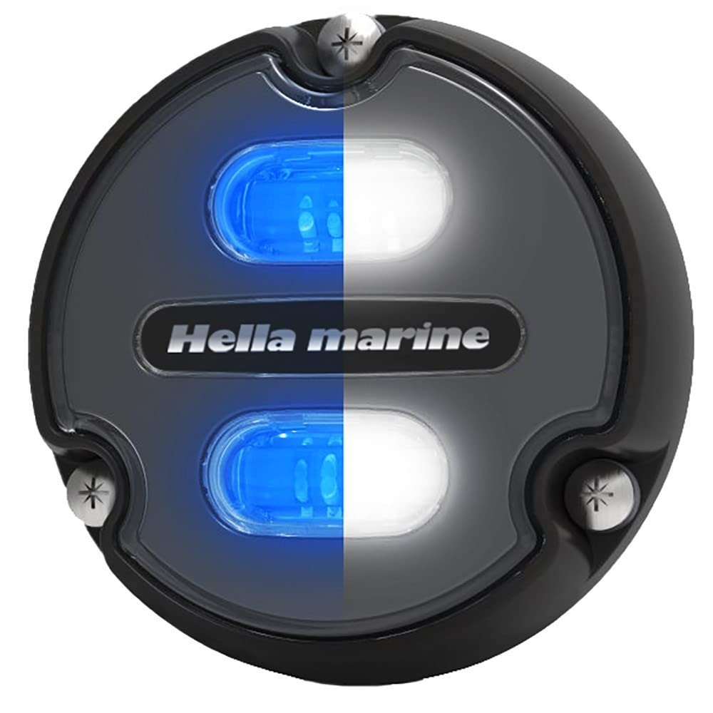 Hella Marine Apelo A1 Blue White Underwater Light - 1800 Lumens - Black Housing - White Lens,WBAUVB0BPJXTXGM