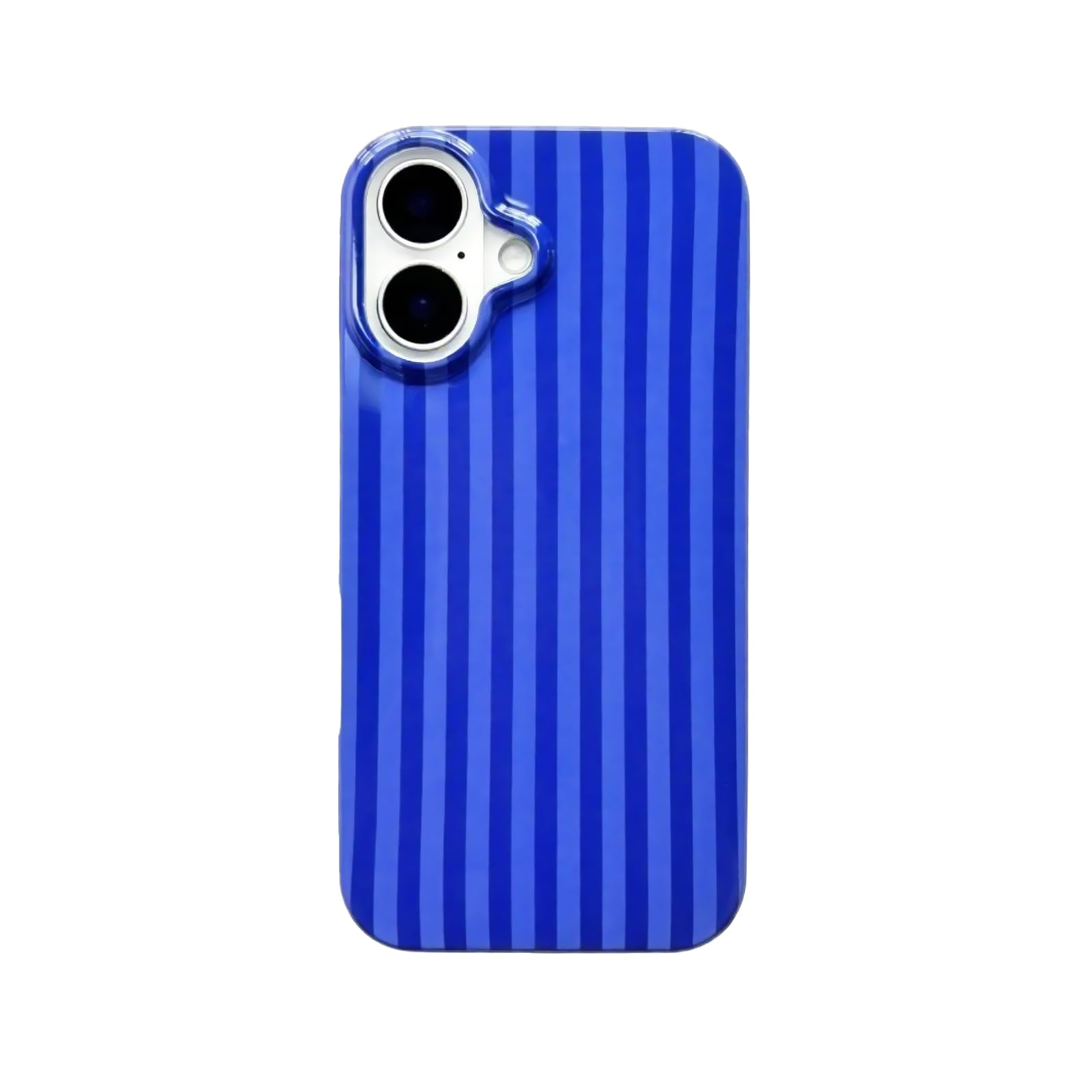 Reezaddin Navy Blue Striped Phone Case for iPhone 17,Cute Aesthetic Retro Vertical Line Stripes Pattern Protective Trendy Cover 