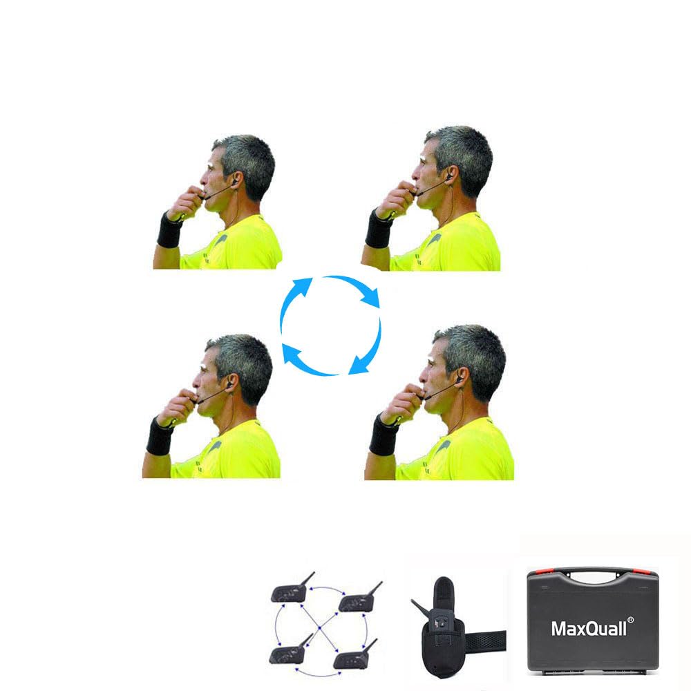 Maxquall Referee Headset 4 Refereestalk Same Time Football Headsets Wireless Soccer Headsets Football Referee Communication Syst
