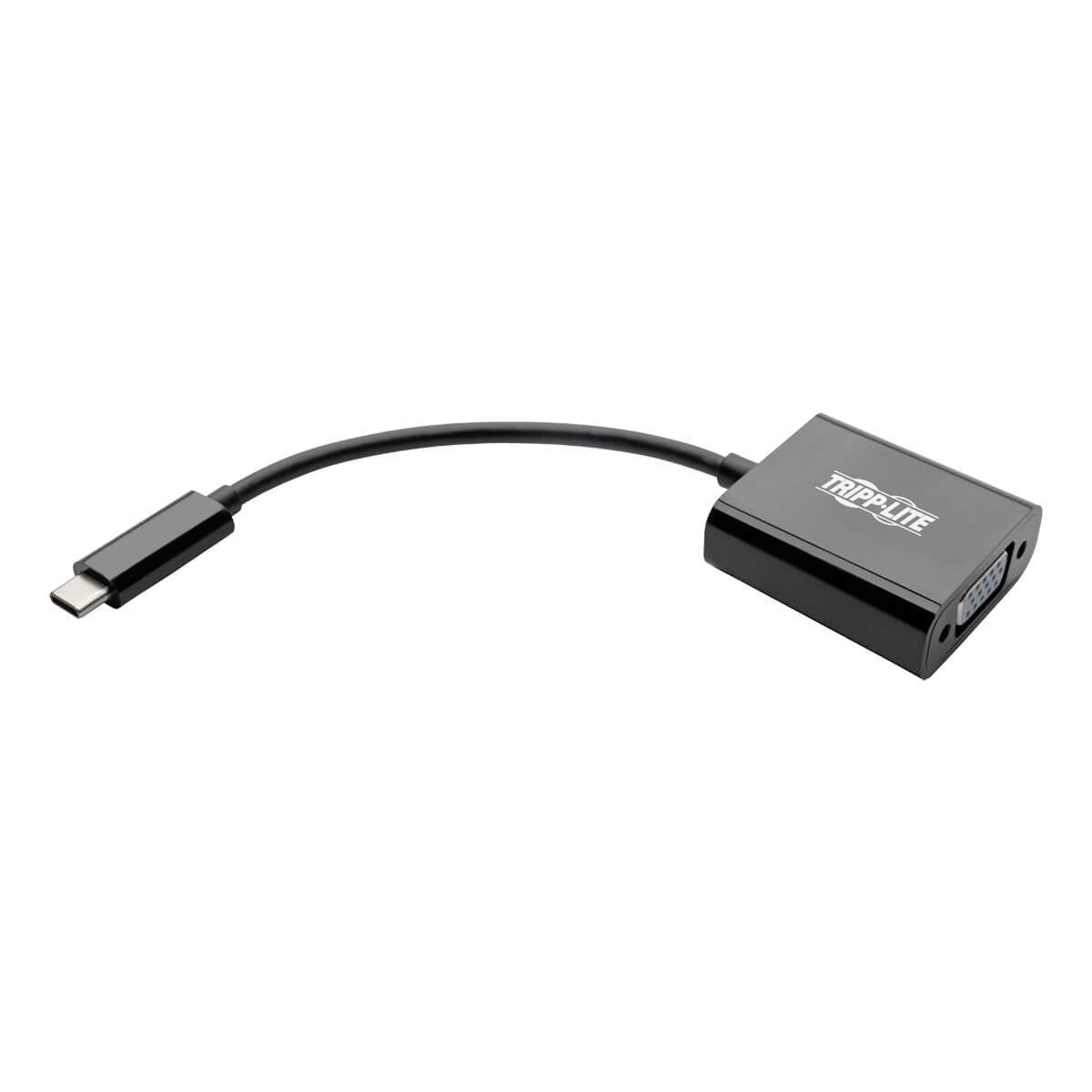 Tripp Lite Usb C To Vga Adapter Converter 1080P M/F Black Usb Type C, Usb 3.1 Gen 1, Portable, Thunderbolt 3 (U444 06N Vb Am)