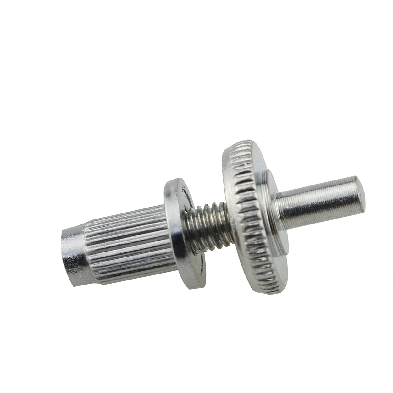 Ruiwaer 2Pcs Bridge Posts Guitar Bridge Studs Bridge Post With Anchors Guitar Roller Saddle Bridge Tune O Matic Bridge, Silver