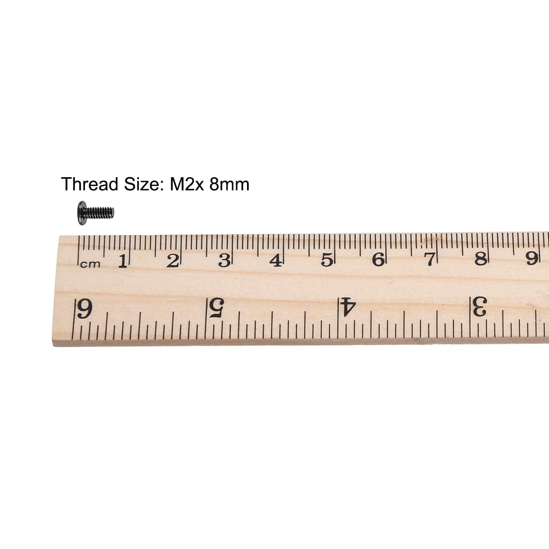 Uxcell M2X8Mm Phillips Screw Fastener Black 3.8Mm Dia Screw Head For Laptop Pc Tv Fan Switch 50Pcs