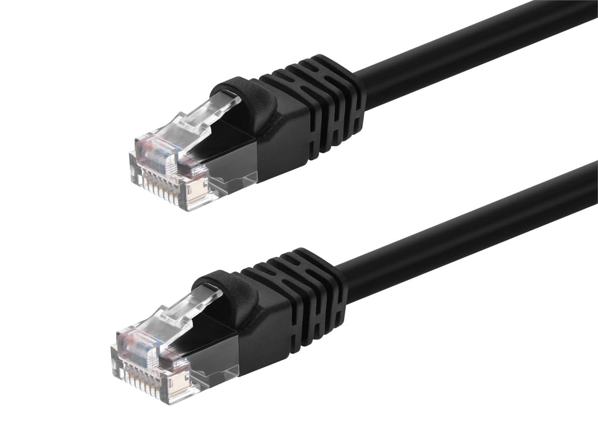 Monoprice Cat6 Ethernet Patch Cable   Snagless Rj45, Fullboot, 24Awg Stranded Pure Bare Copper Wire, 550Mhz, Utp, 5 Feet, Black