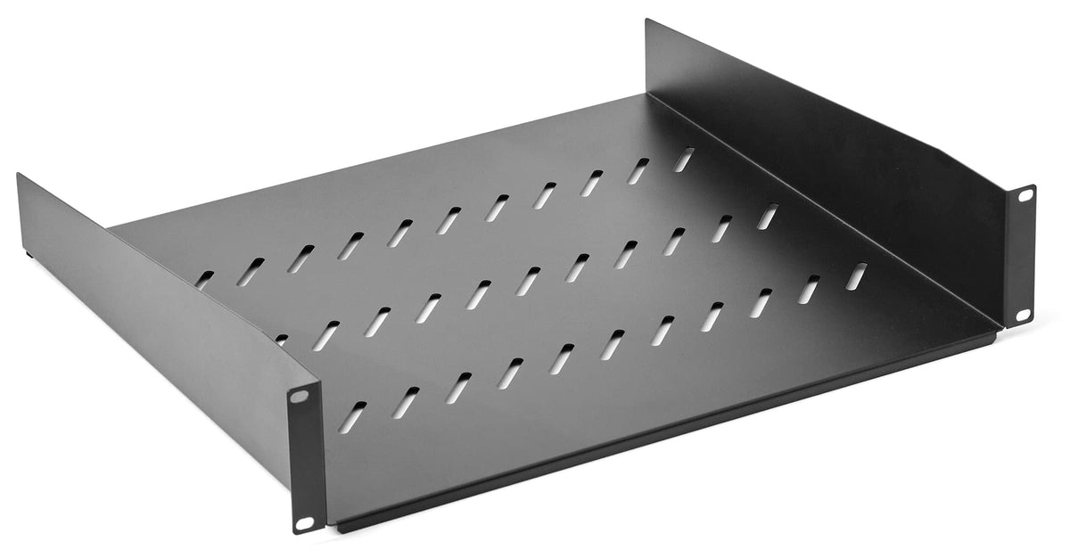 2U Server Rack Shelf Rack Mount Tray 16'' Deep For 19'' Network Cabinet And Equipment Rack Universal Vented Rackmount Shelf Moun