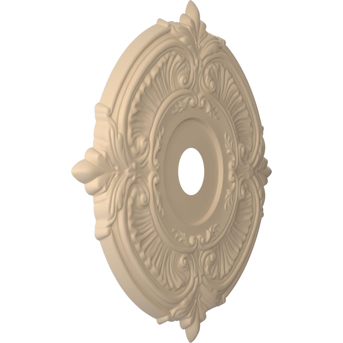 Ekena Millwork Cmp22Atgbe Attica Thermoformed Pvc Ceiling Medallion (Fits Canopies Up To 7 3/4''), 22''Od, Ultracover Satin Smok