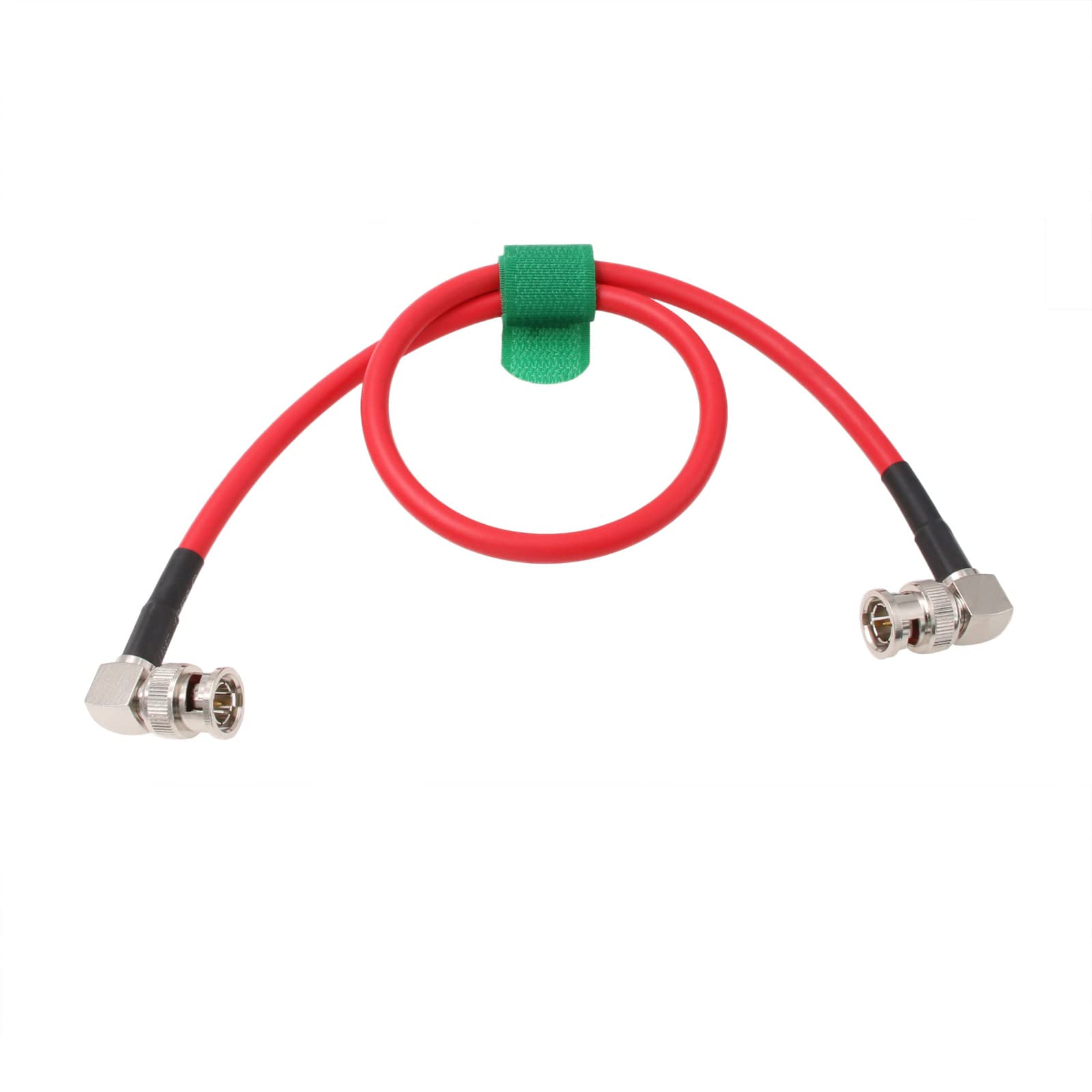 Hangton 12G 6G Hd Sdi Raw 4K 60Fps Video Cable Right Angle To Right Angle Bnc Canare Lv 61S 75 Ohm Coaxial Shielded For Sony Fs7 Fx9 Fx6 Alexa Dsmc2 Camera Blackmagic Smallhd Atomos Monitor (1M, Red)