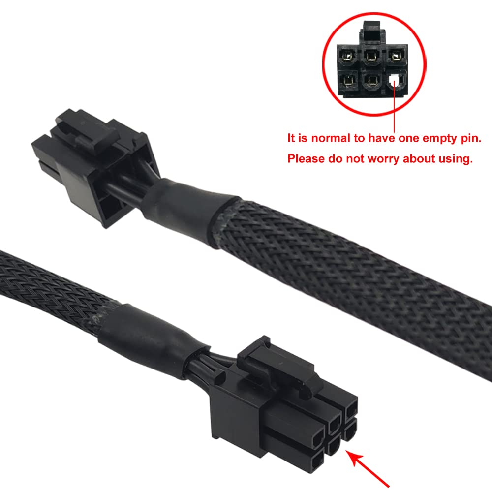 Comeap Sata Power Cable For Seasonic Antec Psus, 6 Pin To 3X 15 Pin Sata Hard Drive Power Adapter Splitter Sleeved For Btc Minin