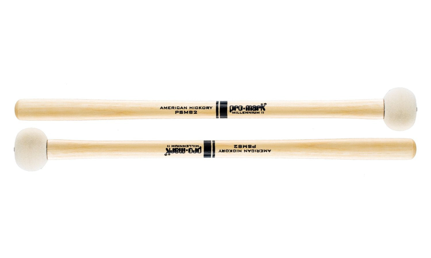 ProMark Bass Drum Mallets - Performer Series - Extra Dense Felt Head - Ideal for 20-22 inch Bass Drums - American Hickory Handle