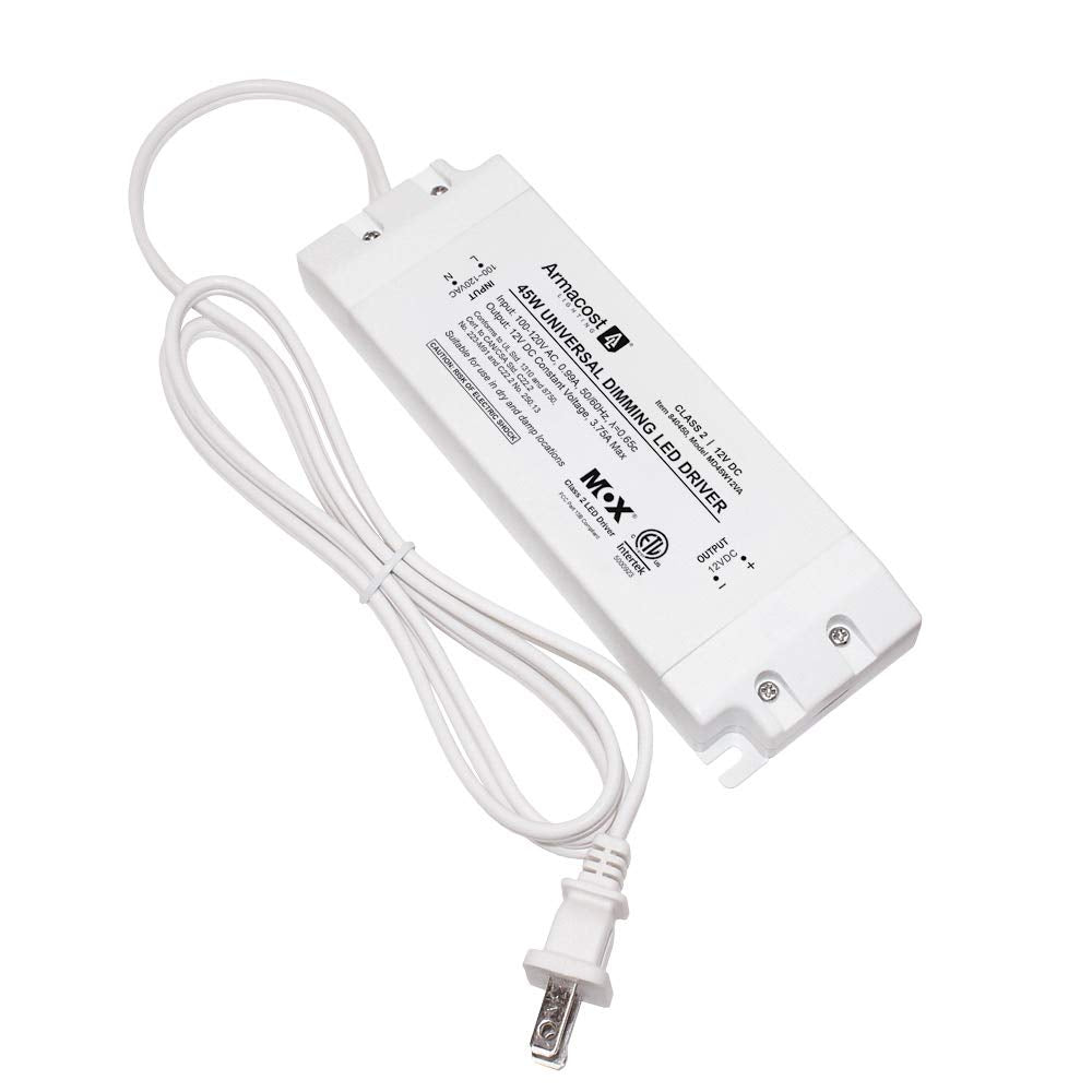Armacost Lighting 840450 For Led Lighting, With Removable Ac Cord, 45 Watt, White