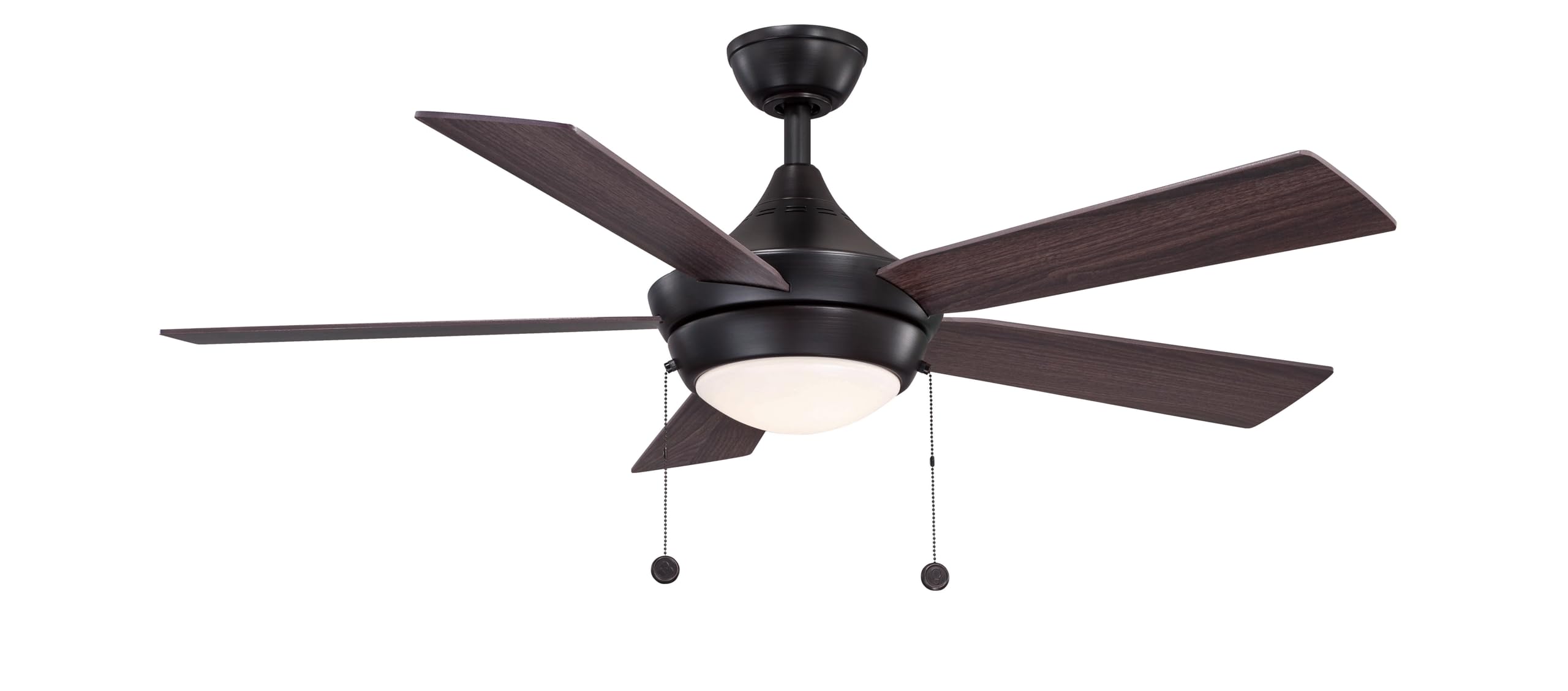 AireDrop Pull Chain 48 inch Indoor Ceiling Fan with LED Light Kit - Aged Bronze with Reversible Dark Walnut/Cherry Blades