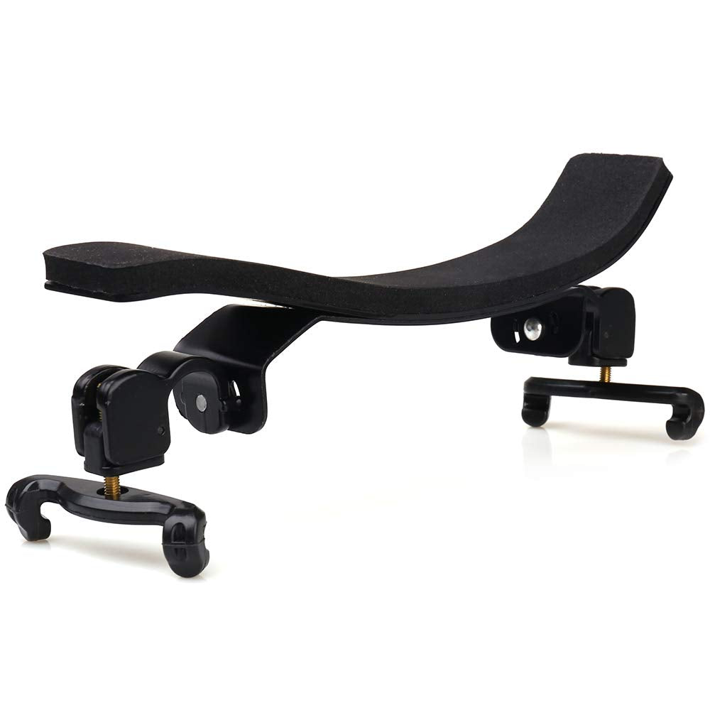 Nanyi 4/4 Violin Shoulder Rest, Premium Large Arc Aluminum Alloy Plate Skeleton High Strength Sponge Comfortable Violin Shoulder