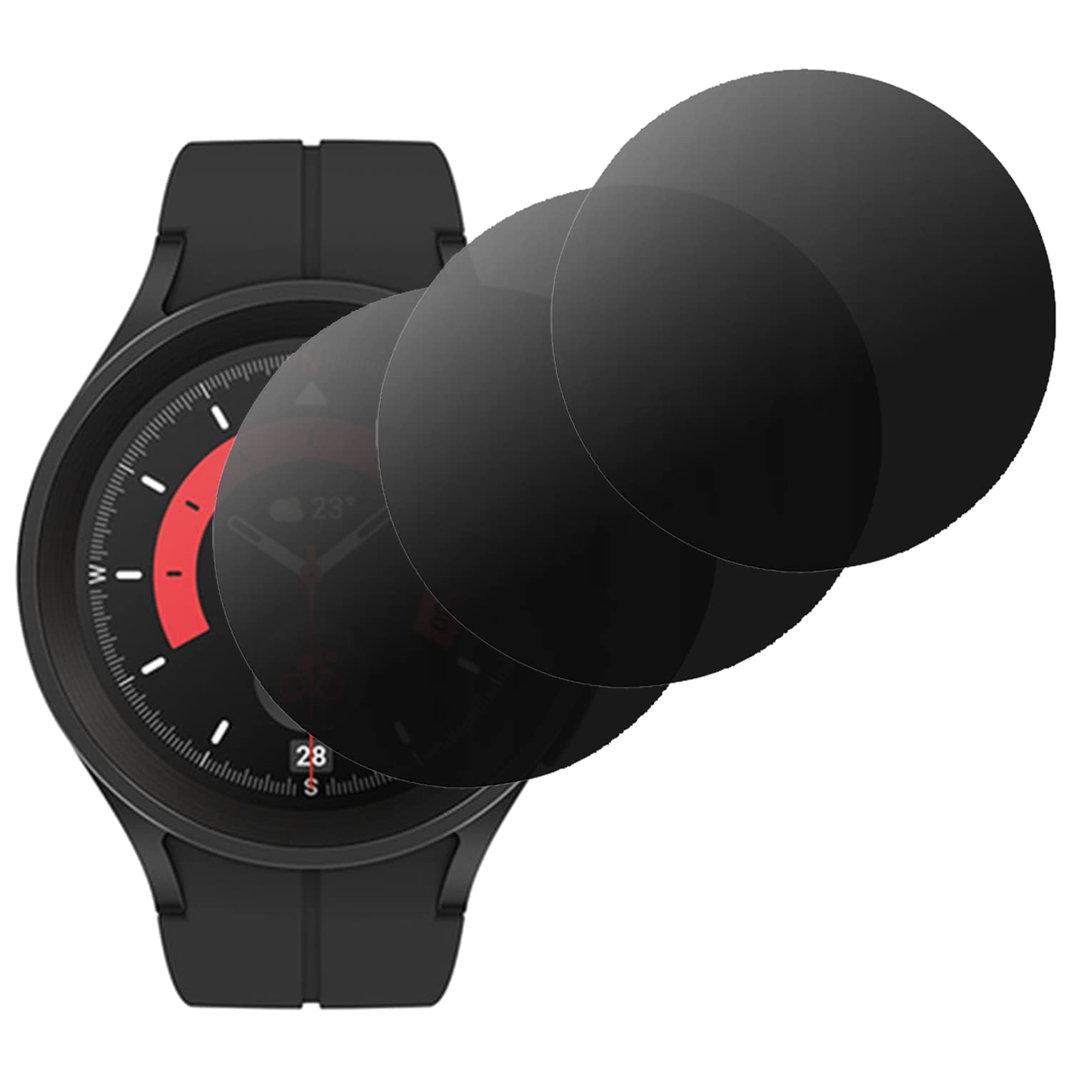 Bwedxez 3 Pcs Privacy Anti Glare Screen Protector Anti Spy Soft Film Suit For Samsung Galaxy Watch5 Pro 45Mm Matte Anti Peeping