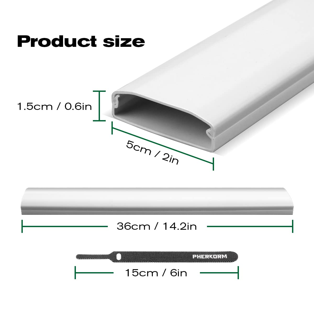 85In Cable Management Kit, Pherkorm Flip Top Cable Raceways, Cable Cord Hider Used For Wall  Mounted Tvs And Monitors 6Xl14.2 W2
