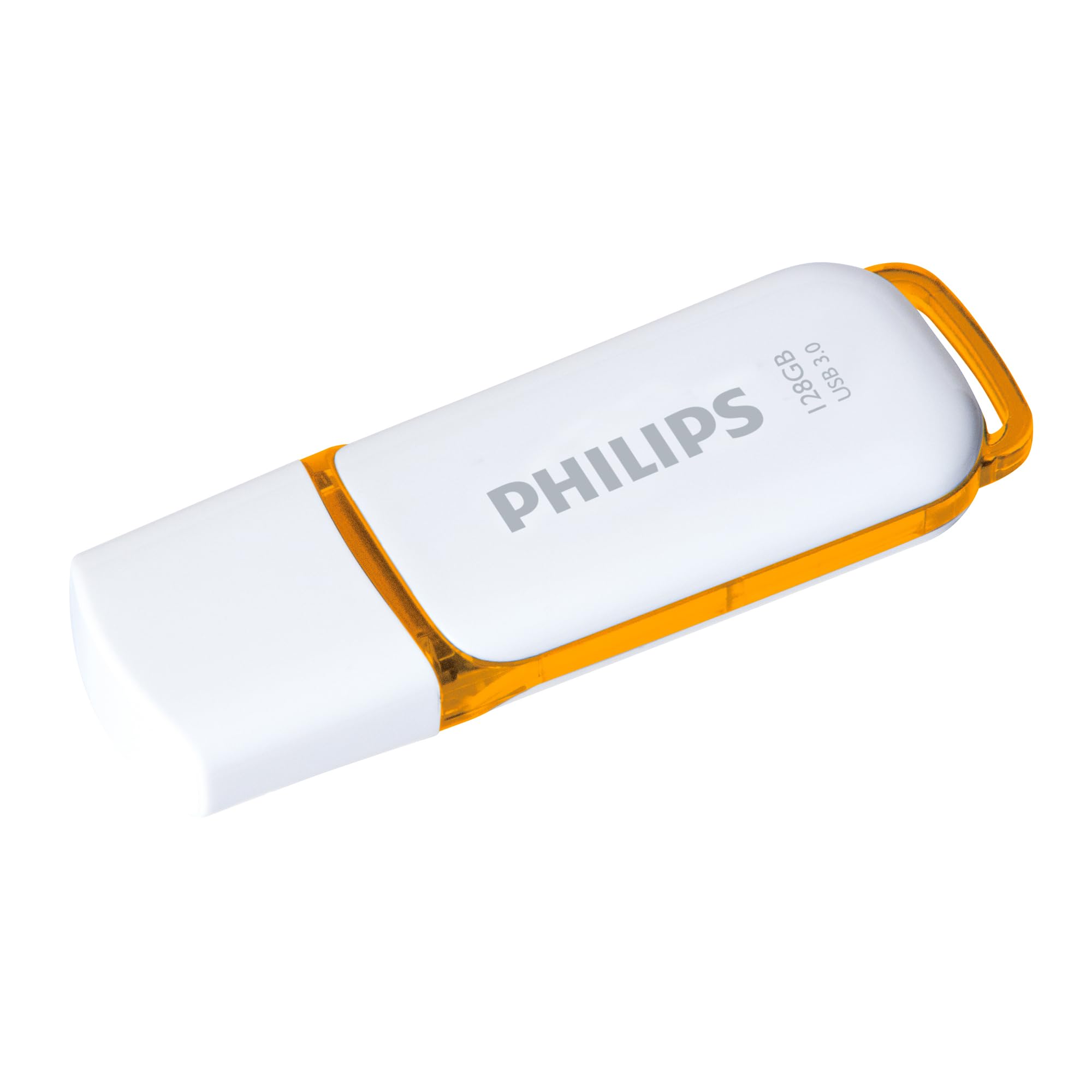 Philips High Speed 128 Gb Flash Drive, Snow Edition Usb 3.0   White/Orange, 100Mb/S