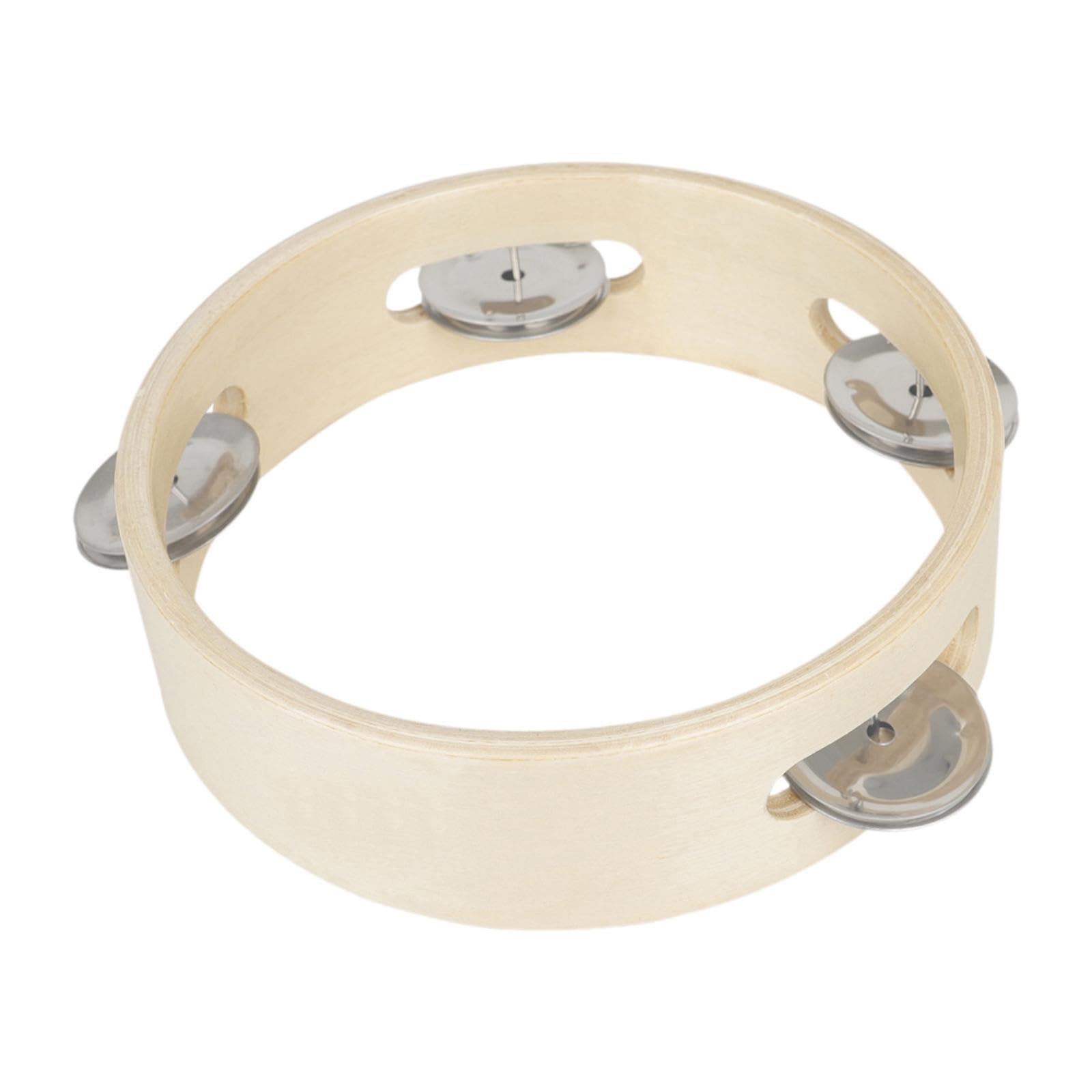 Lyla Wooden Tambourine Ring Educational Metal Bells for KTV Party Music Festivals