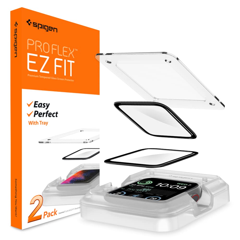 Spigen Proflex Ez Fit Screen Protector Designed For Apple Watch Se 2/6 / Se / 5/4 (44Mm)   2 Pack