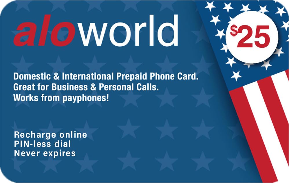 Phone Card For International & Up To 695 Domestic Minutes, Prepaid Calling Card For Cell Phones, Home Phones & Payphones