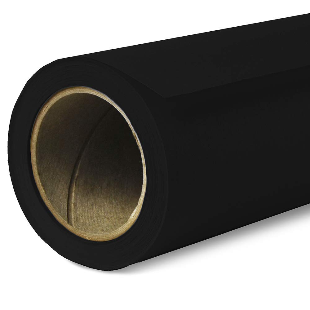 Savage Seamless Paper Photography Backdrop   Color #20 Black, Size 26 Inches Wide X 36 Feet Long, Backdrop For Tabletop Product Photography And Crafting   Made In Usa