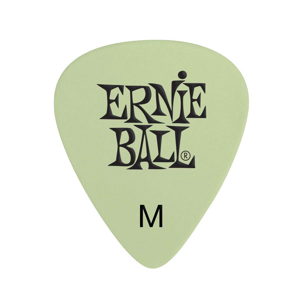 Ernie Ball Guitar Picks, Medium, Super Glow, 12 Pack (P09225)