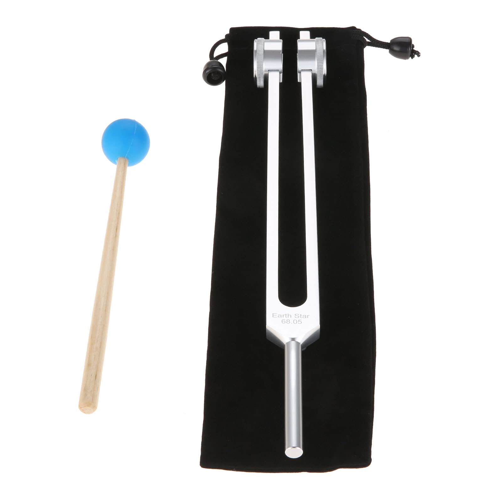 68.05 Solfeggio Tuning Fork With Silicone Hammer Bag For Sound, Musical Instrument, Vibration