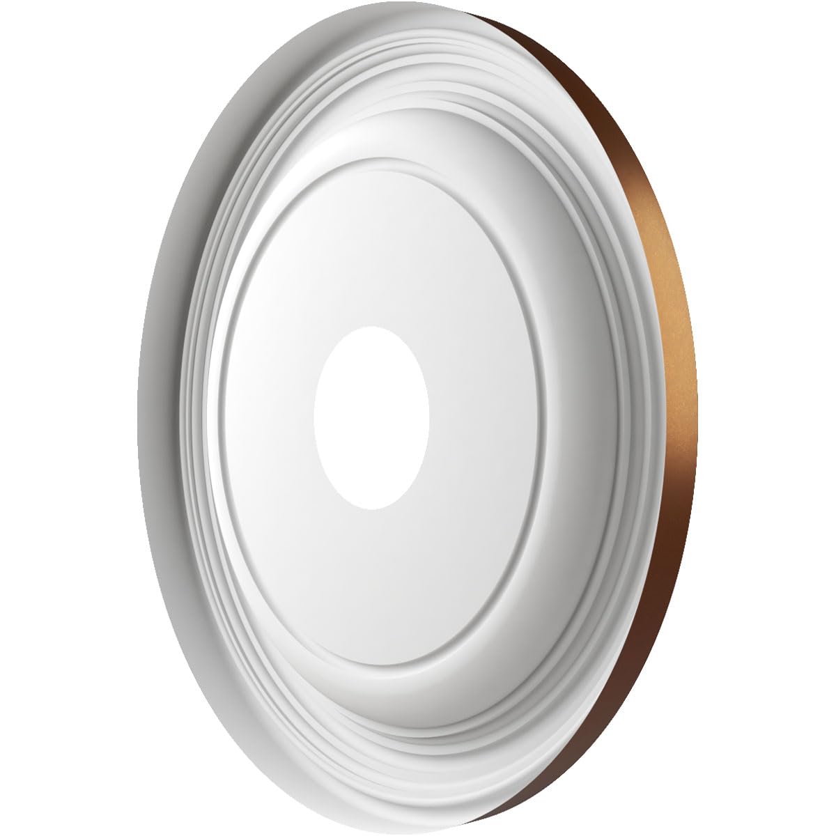 16Od X 3 1/2Id X 1 3/8P Traditional Thermoformed Pvc Ceiling Medallion (Fits Canopies Up To 9 1/2), Metallic Dark Copper