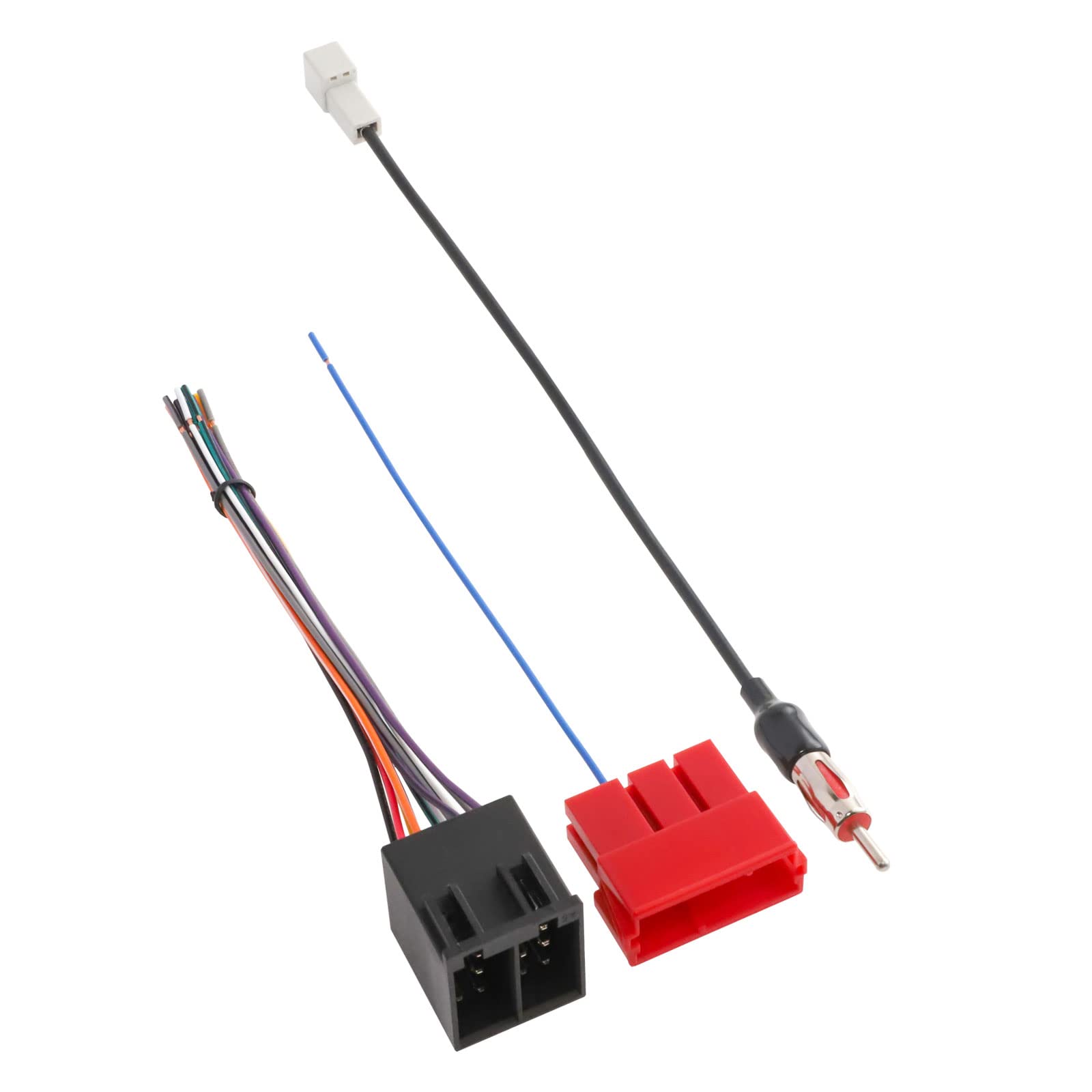 Red Wolf Car Iso Radio Harness W/Antenna Adapter For 2008 2010 Hyundai Elantra Accent 2008 2010, For 2009 2010 Kia Sportage Soul Aftermarket Stereo Cd Player Cable Connector Infinity Sound System