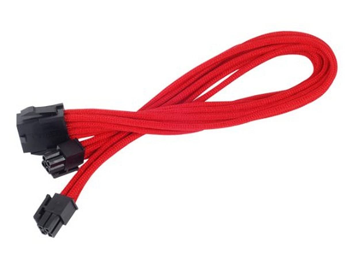 SilverStone Sleeved Extension Power Supply Cable 1 x 8-Pin to EPS12V 8-Pin PP07-EPS8R Red