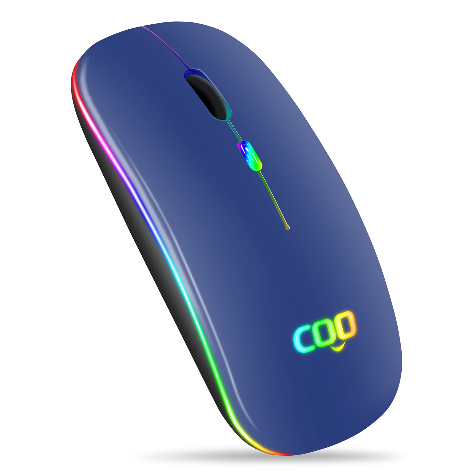 Coo Led Slim Mouse With 3 Adjustable Dpi, Dual Mode(Bluetooth 5.1 And 2.4G Wireless) For Ipad Os 13, Macbook, Laptop, Mac Os 10.