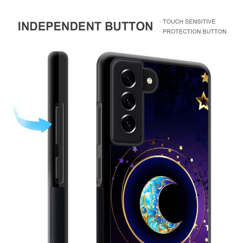 ZHEGAILIAN Samsung Galaxy S23+ Phone Case Moon Star Mandala Non-Slip Shockproof TPU PC Cover 6.6 inch