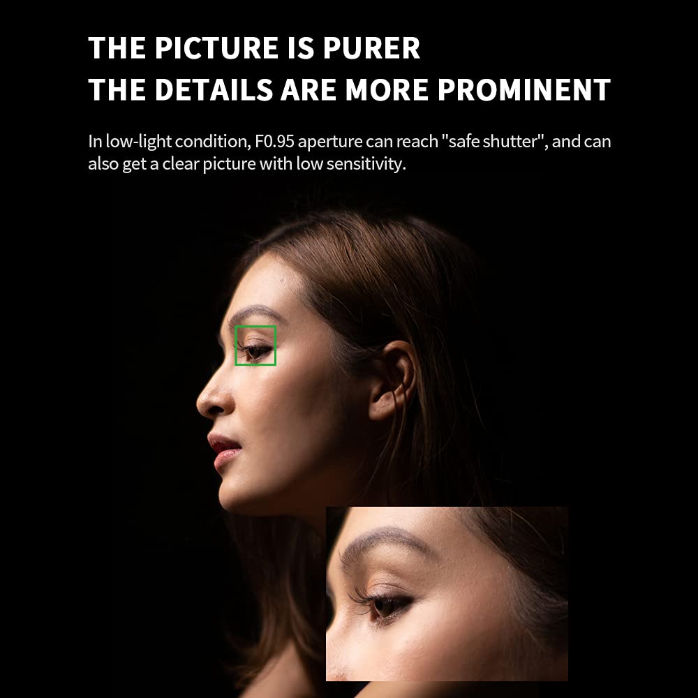 7Artisans 50Mm F0.95 Large Aperture Manual Prime Lens Aps C For Fuji Fx Mount Mirrorless Cameras Like X A1/X A2/X A3/X A5/X A7/X