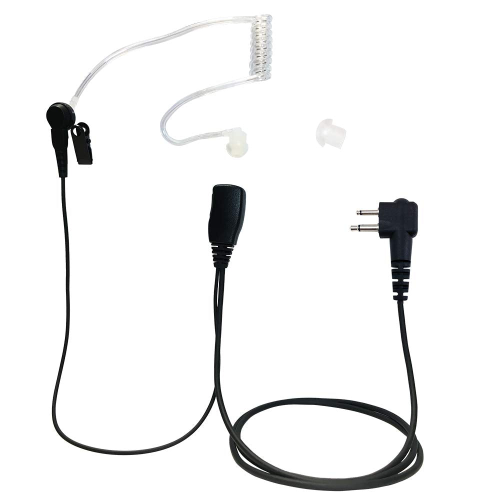 Promaxpower 1.5 Wire Security & Surveillance Clear Acoustic Tube Earpiece Headset With Ptt Button Mic For Motorola Radios Cp110