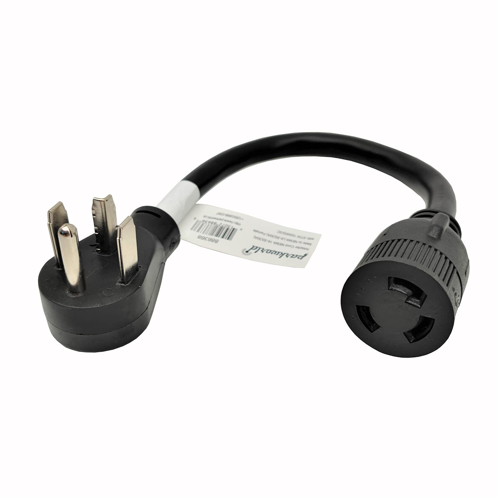 Parkworld 886368 Adapter Cord Nema 14 30P Male To L6 30R Female, 30A, 250V, 1.5 Feet