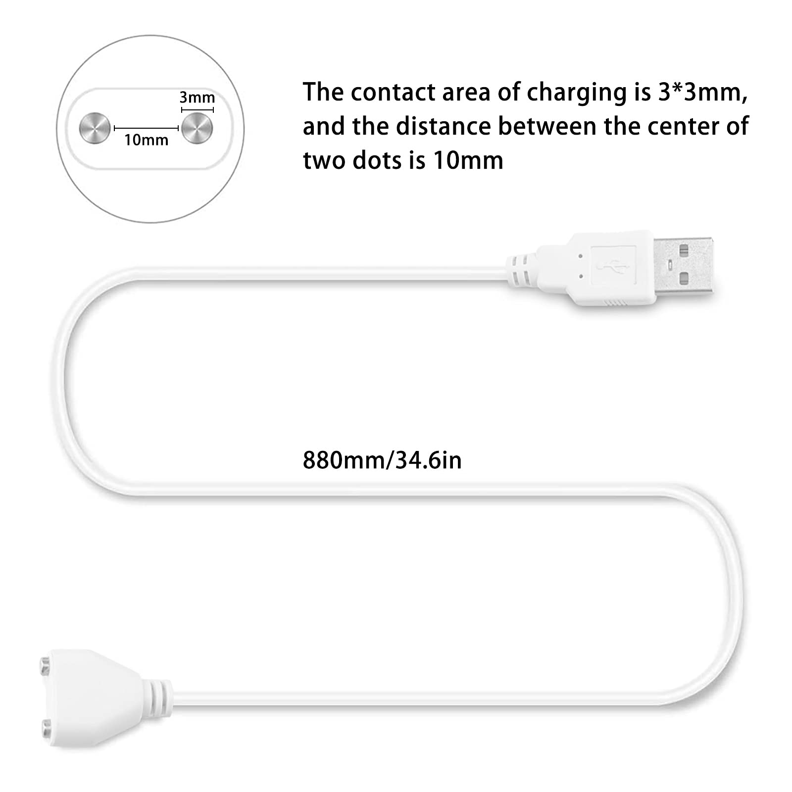 Sexbay Original Replacement Dc Charging Cable Usb Cord For Rechargeable Wand Massagers Charger/Magnetic Charger
