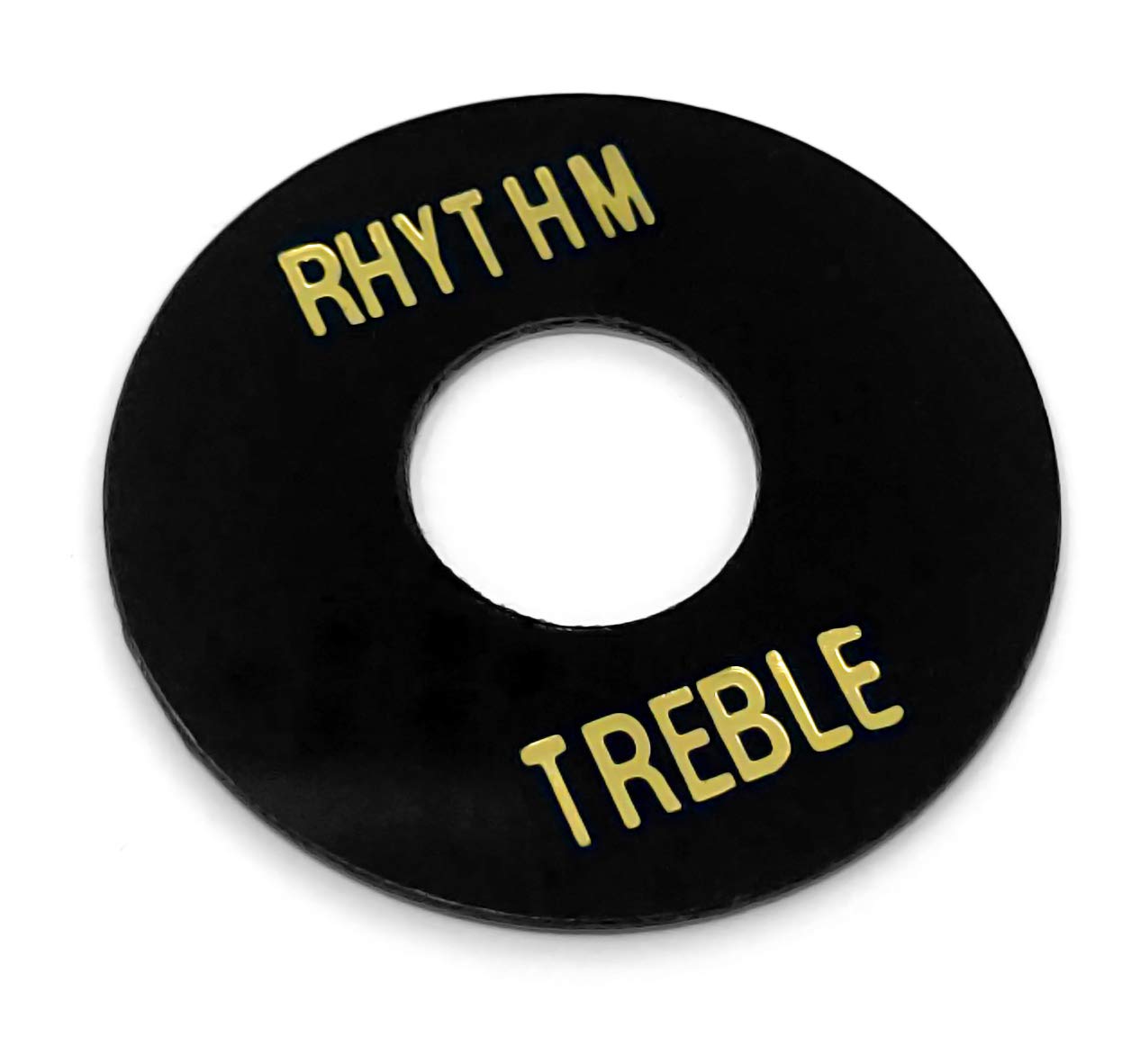 Vintage Forge Black With Gold Rhythm Treble Switch Washer Toggle Ring Plate Compatible With Gibson Les Paul Sg Guitar Swr10 Blk