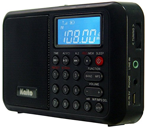Kaito Ka108 Super Sound Quality Am Fm Shortwave Radio With Mp3 Player And Radio Recorder, Radio Time Schedule Recorder,Alarm Clo