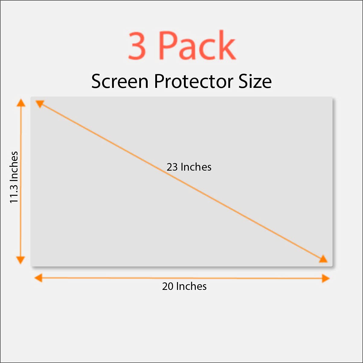 Anti Glare And Anti Finger Print Screen Protector (3 Pack) For 23 Inches Widescreen Desktop Monitor