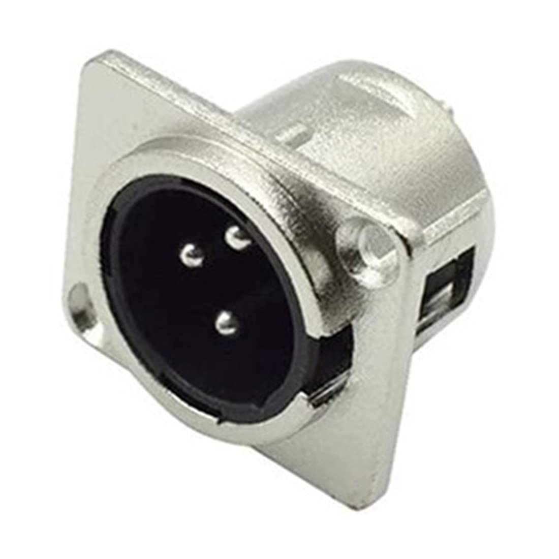 Bnafes 8Pcs Xlr Male Jack 3 Pin   Panel Mount Jacks D Series Size Xlr M Audio Speaker Microphone Connector