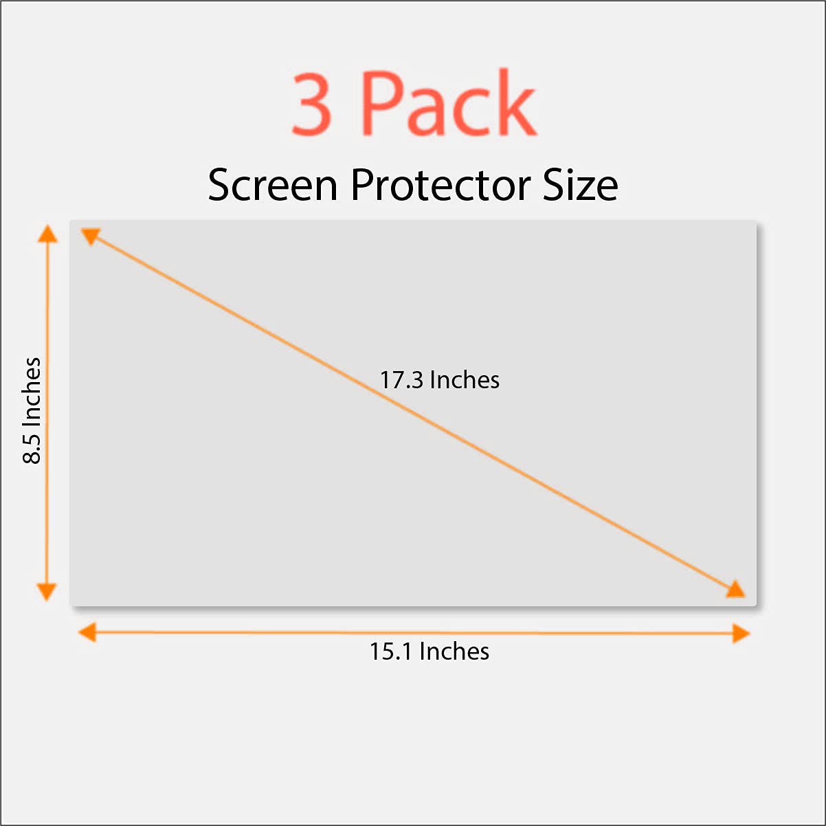 Anti Glare And Anti Finger Print Screen Protector (3 Pack) For 17.3 Laptop