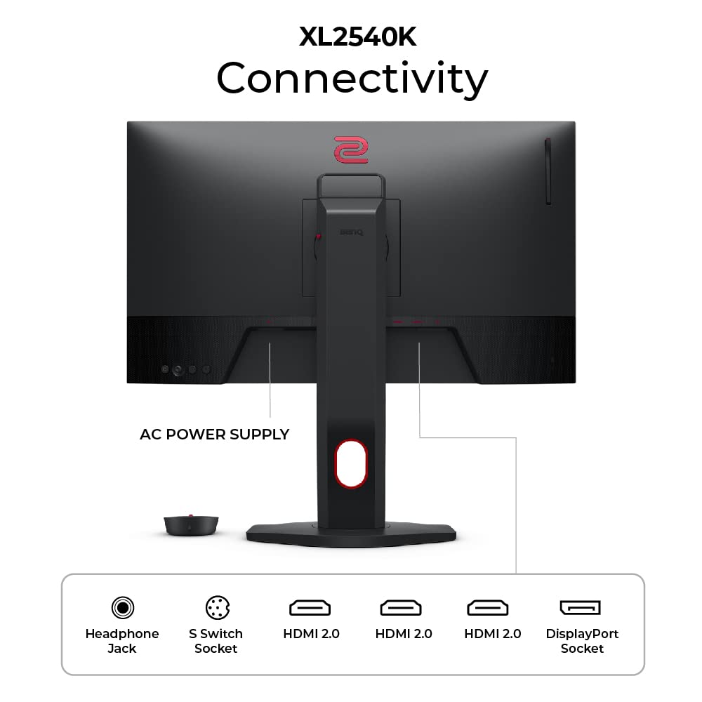 Benq Zowie Xl2540K 24.5 Inch 240Hz Gaming Monitor | Smaller Base | Flexible Height & Tilt Adjustment | Xl Setting To Share | Cus