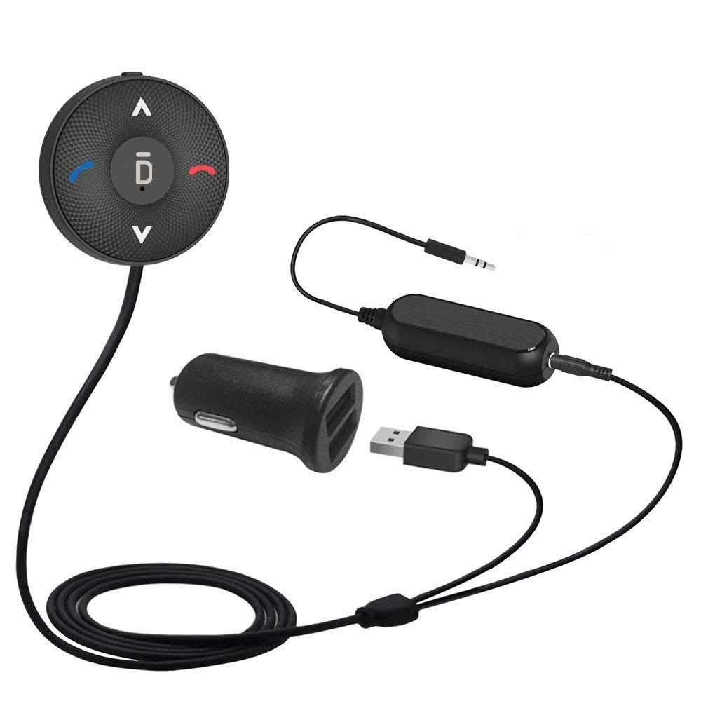 Besign Bluetooth 4.1 Car Kit For Handsfree Talking And Music Streaming, Wireless Audio Receiver With Dual Port Usb Car Charger A