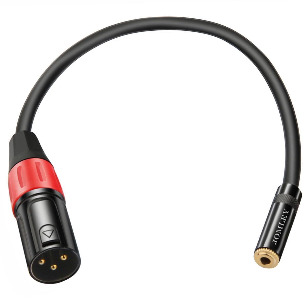 JOMLEY XLR to 3.5mm Adapter, Balanced 3.5mm 1/8 inch Mini Jack Female to XLR Male Stereo Audio Adapter Cable - 1ft
