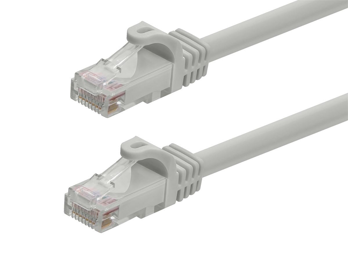 Monoprice Cat6 100Ft Gray Patch Cable Utp 24Awg 550Mhz Pure Bare Copper Snagless Rj45 Flexboot Series Ethernet Cable