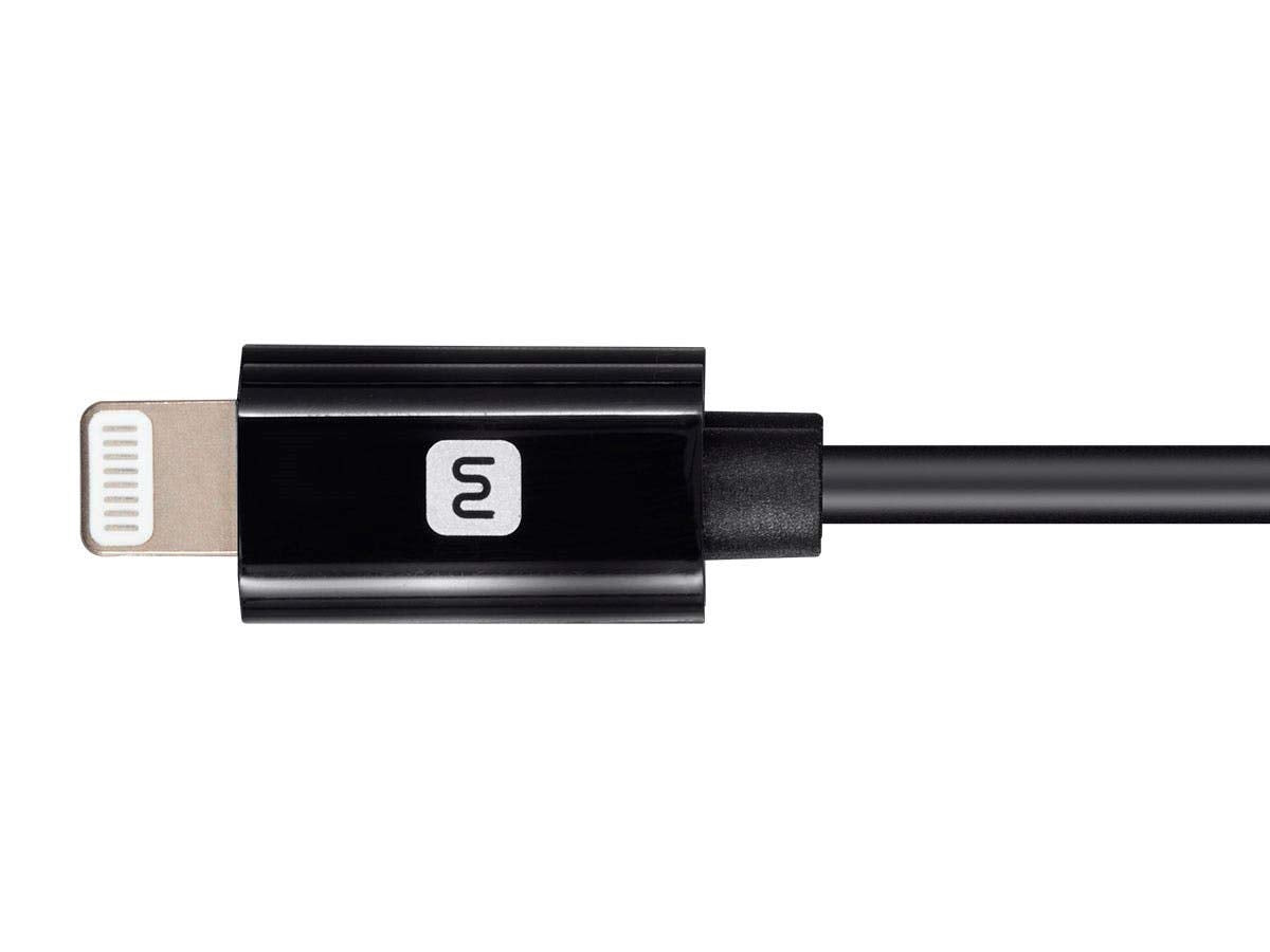 Monoprice Lightning To Usb C Charging Cable   Apple Mfi Certified, 1.5 Feet, Black   Essential Series