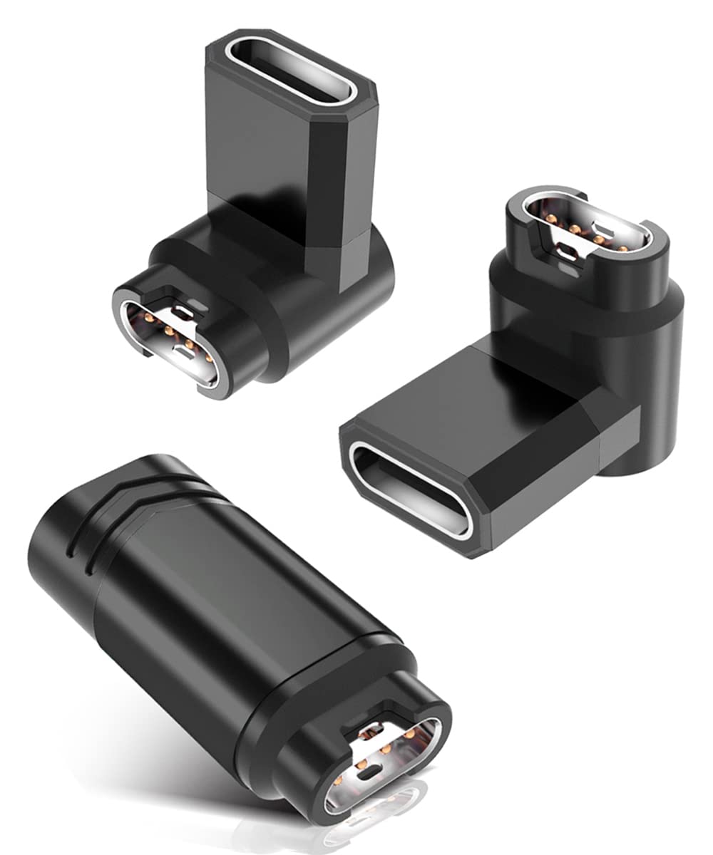 Ruxely Garmin Watch Charger Cable Adapter 3Pack,Usb Type C Charging Cord For Fenix 8 7 6 5 7X 6X 5X Pro Solar,Vivoactive 4 3,Forerunner 945 935 45 245 235,Instinct,Venu,Quatix 6 5,Epix,Swim 2,Tactical