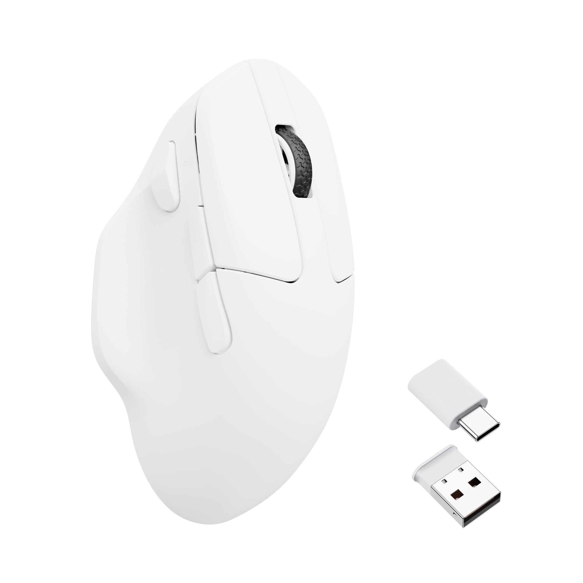 Keychron M7 Wireless Gaming Optical Mouse, Tri-Mode 2.4 GHz/Bluetooth 5.1/Wired, PixArt 3395 Sensor, 26000 DPI, Ergonomic 63g Li