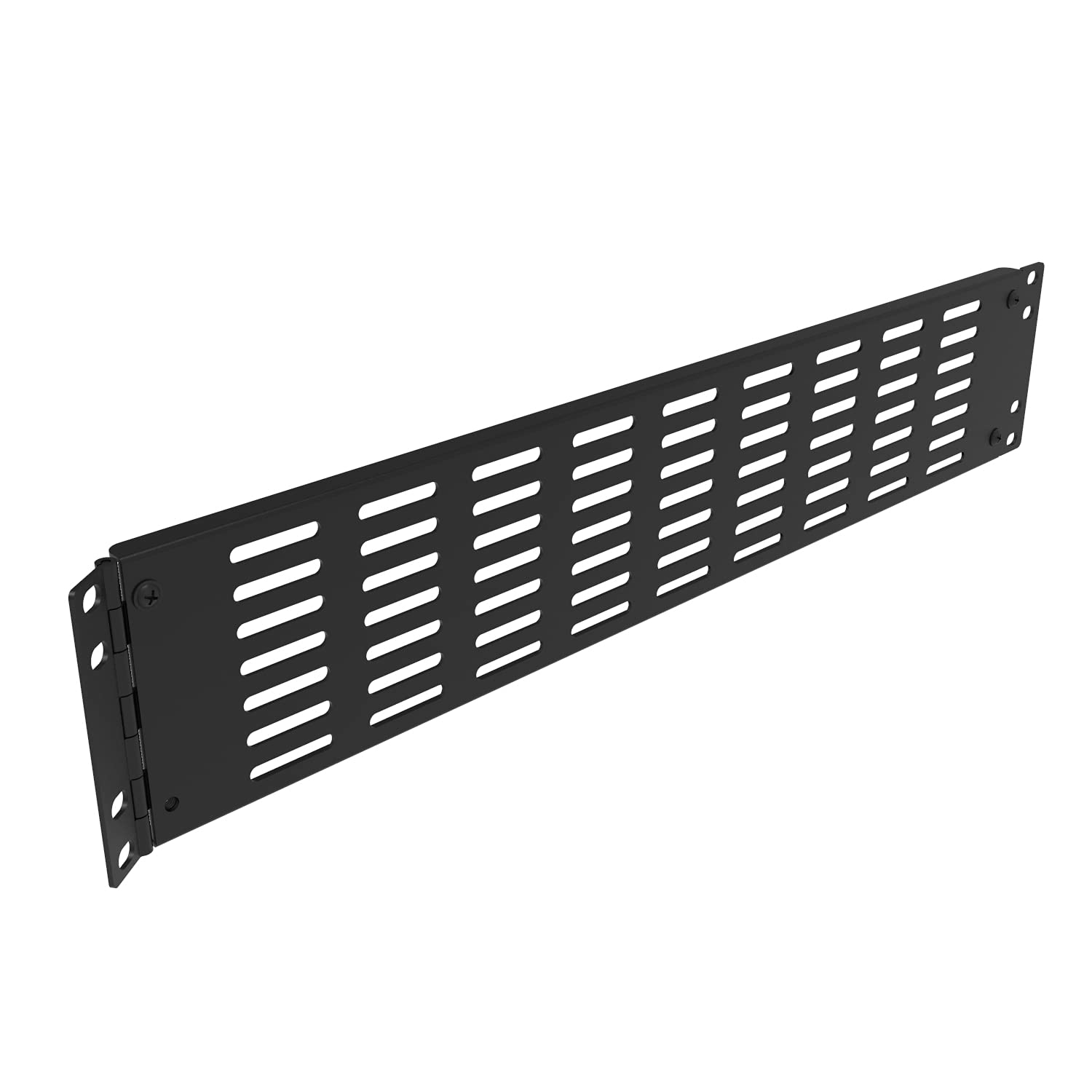 Jingchengmei 2U Hinged Blank Panel   Slot Vented Server Rack Panel For 19 Inch Network Cabinet Or Server Rack Enclosure Black (2Uvbphn, Black)