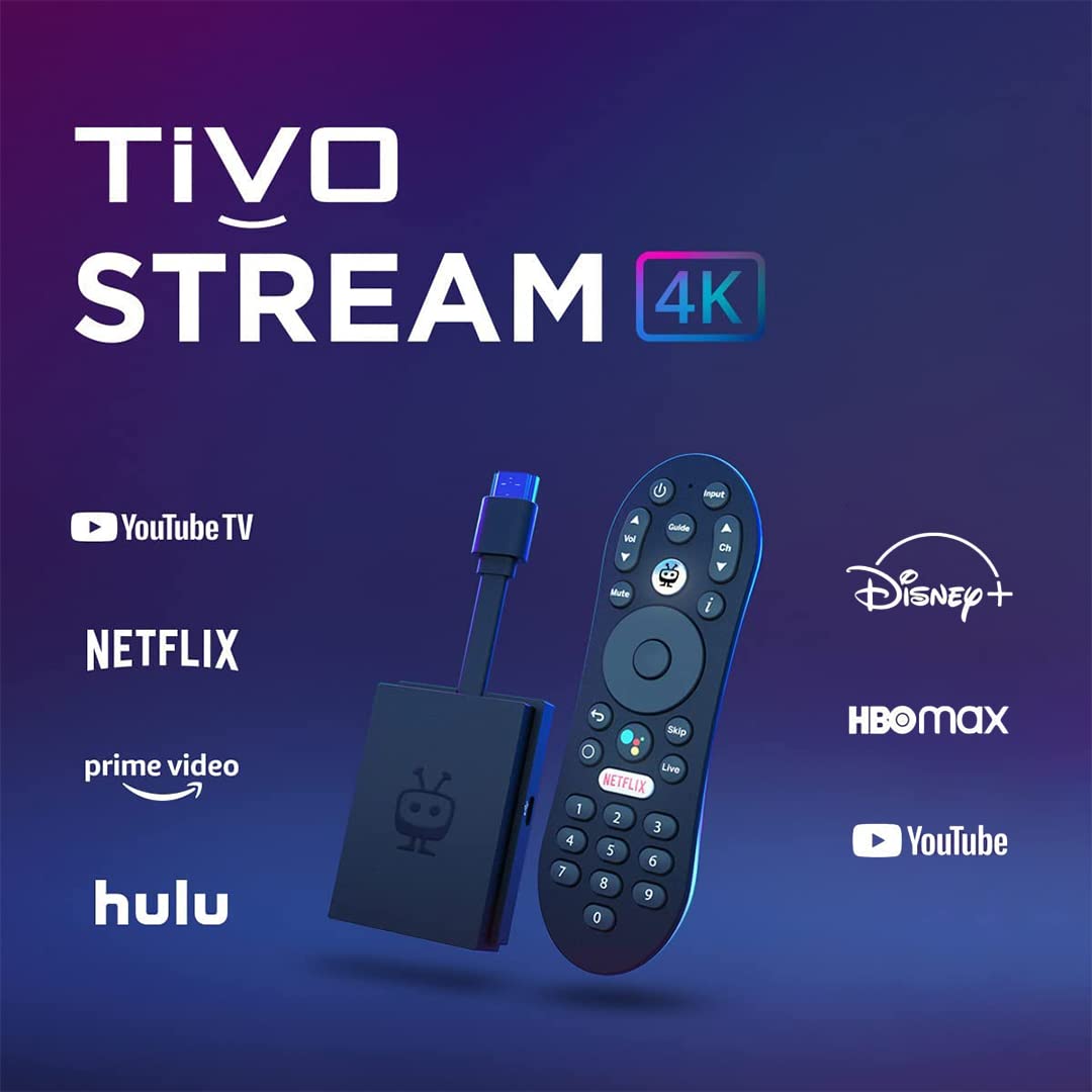 Tivo Stream 4K - Every Streaming App And Live Tv On One Screen - 4K Uhd, Dolby Vision Hdr And Dolby Atmos Sound - Powered By And