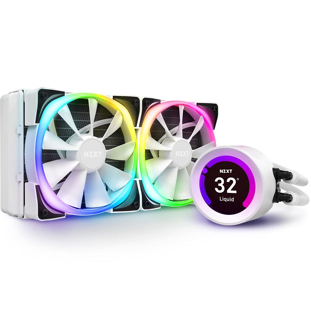 Nzxt Kraken Z53 Rgb 240Mm   Rl Krz53 Rw   Aio Rgb Cpu Liquid Cooler   Customizable Lcd Display   Improved Pump   Powered By Cam