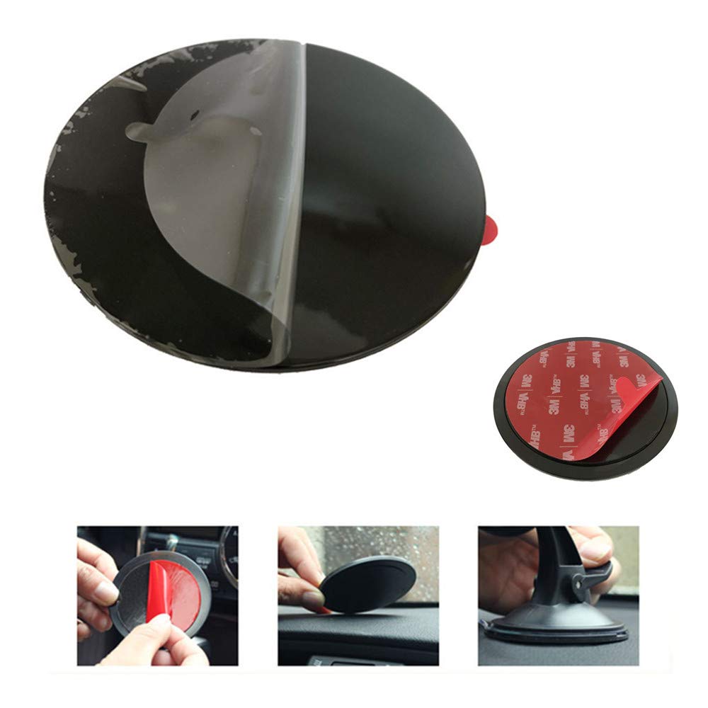 Meetrade 4Pack 2 * 95Mm Tpu Dashboard Pad Mounting Disk + 2 Adhesive 80Mm For Suction Cup Phone Mount Gar Min Gps Mount Sat Nav