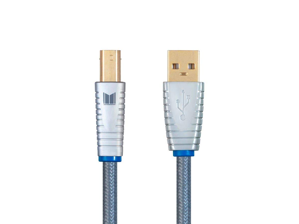 Monolith Usb Digital Audio Cable   Usb Type A To Usb Type B, Gold Plated Connectors, 22Awg, 2 Meter, Gray